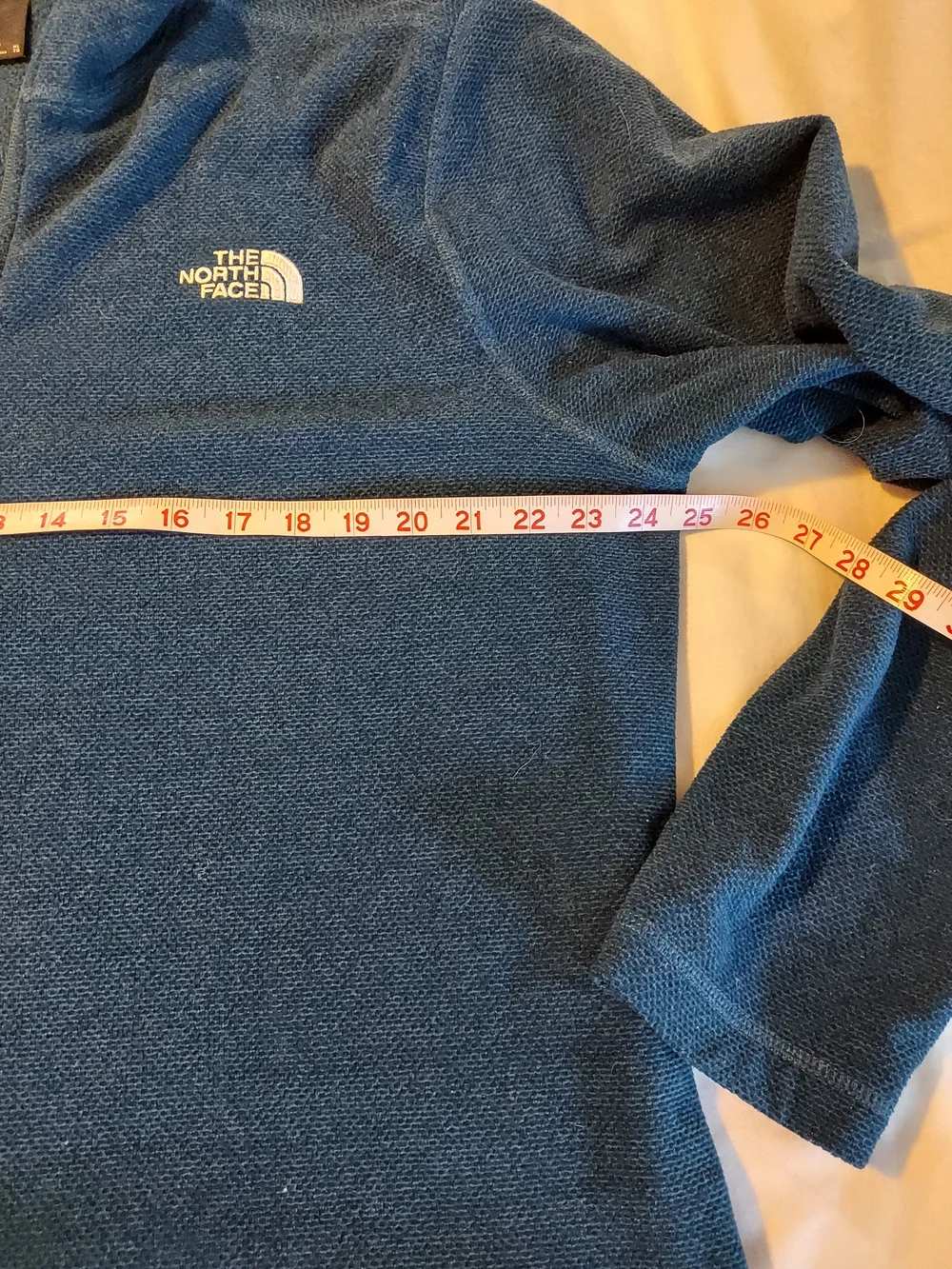 The North Face Men's Textured Cap Rock Quarter-Zip Fleece Pullover Blue XL